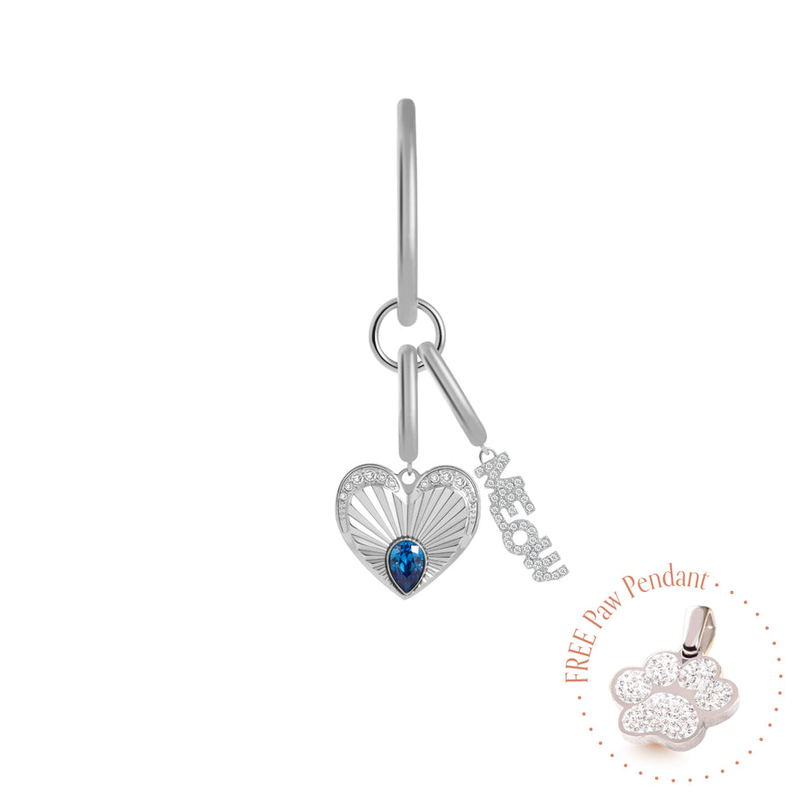 PET IT ON Amulet Charm Set - Heart-shaped Tag + Meow - ARTĒ Madrid